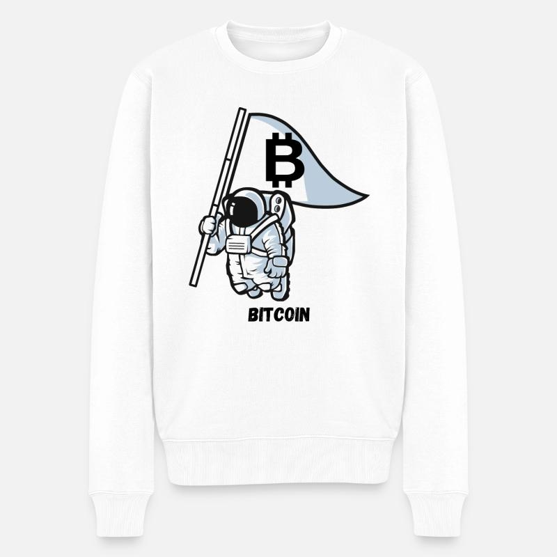 Bitcoin - Pull Premium bio Homme - blanc