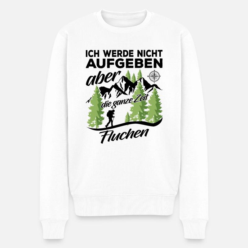 Wandern - Männer Premium Bio Pullover - Weiß