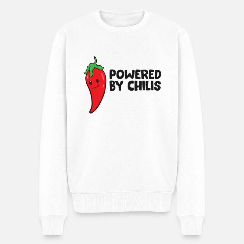 Drôles d’amateurs de chili propulsés par des piments - Pull Premium bio Homme - blanc