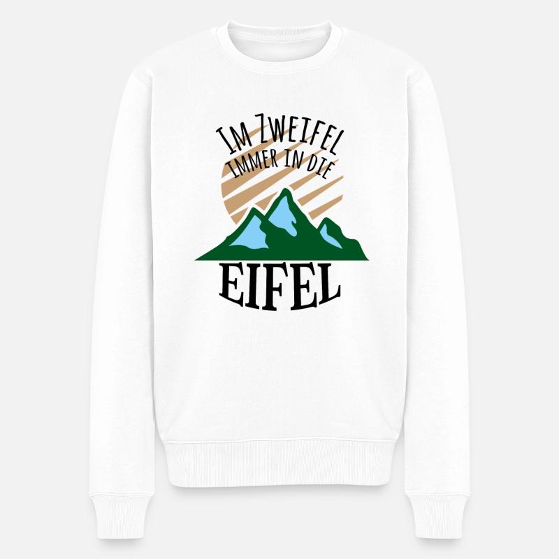 Im Zweifel immer in die Eifel - Männer Premium Bio Pullover - Weiß