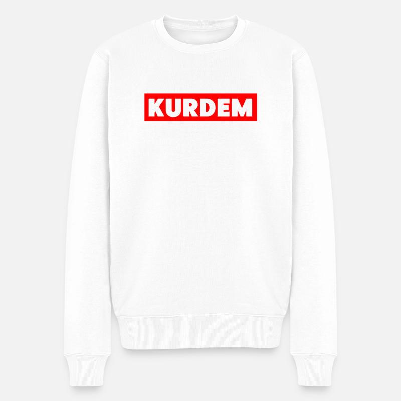 Kurde Kurdistan Biji Kurdistan - Männer Premium Bio Pullover - Weiß