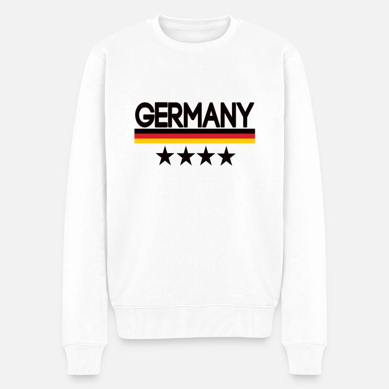Germany - Männer Premium Bio Pullover - Weiß