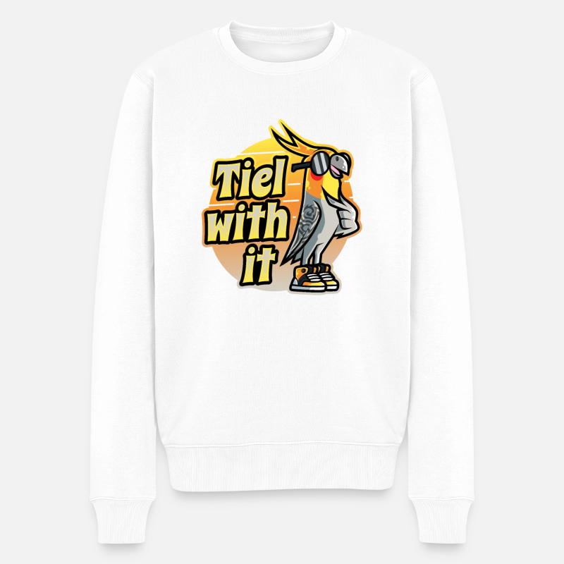 Nymphensittich Oiseau - Pull Premium bio Homme - blanc