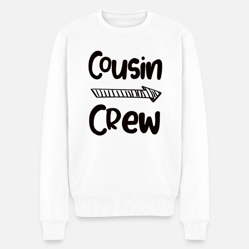 Cousin Crew - Männer Premium Bio Pullover - Weiß