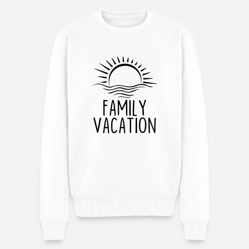 Familienurlaub - Männer Premium Bio Pullover - Weiß