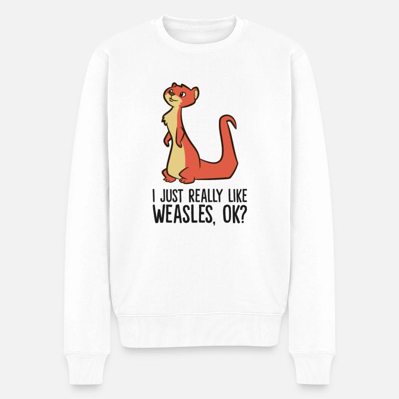 J’aime vraiment les belettes - Pull Premium bio Homme - blanc