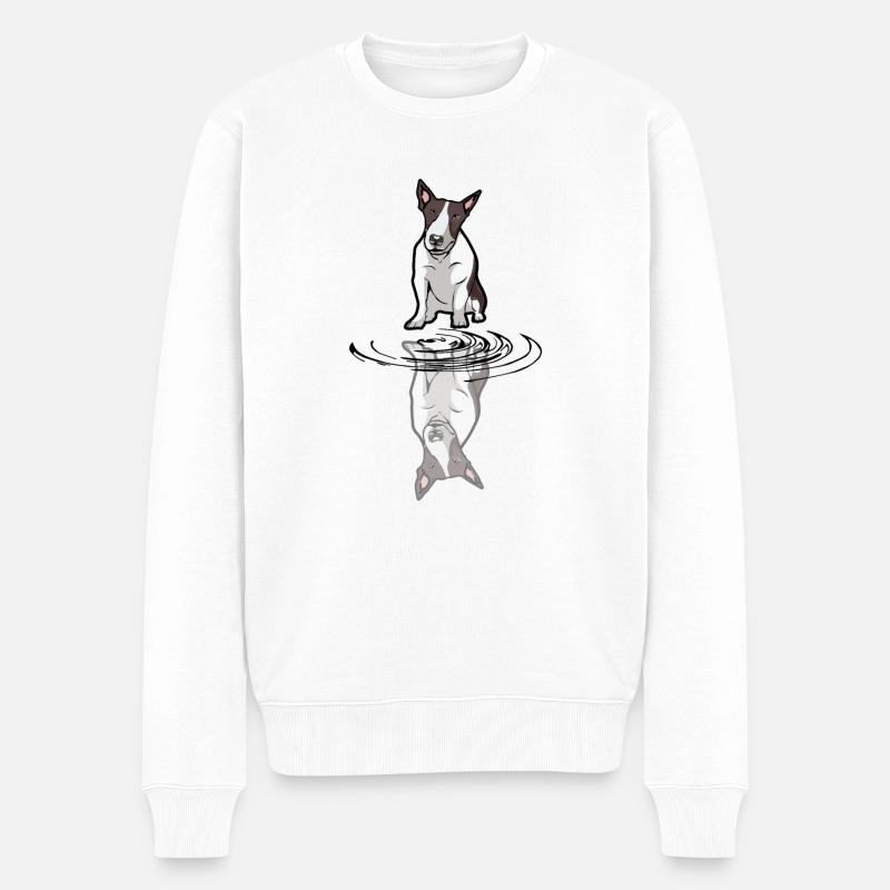 Bullterrier - Männer Premium Bio Pullover - Weiß