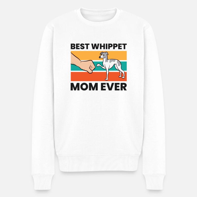 Chères Whippets Meilleure mère whippet de tous les temps - Pull Premium bio Homme - blanc