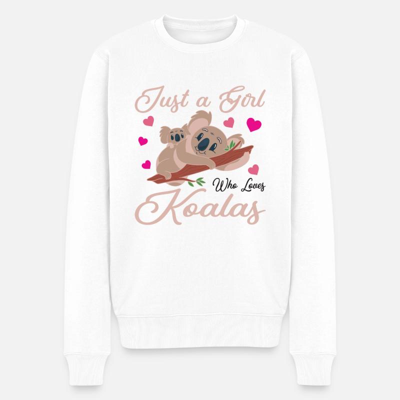 Koala Koalabär Koalas - Männer Premium Bio Pullover - Weiß