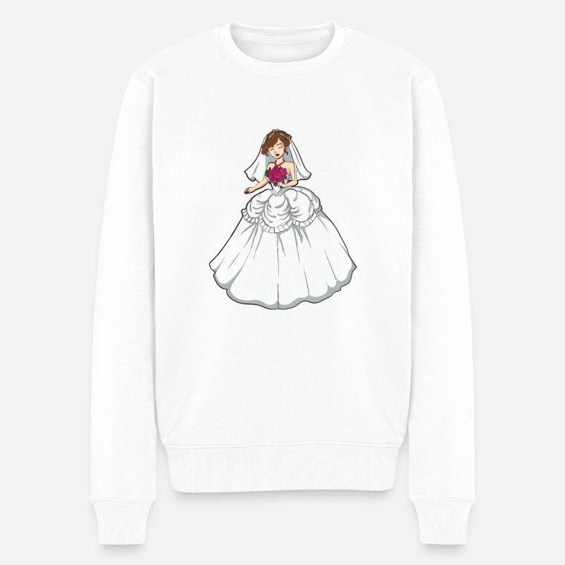 Liebe Big Day - Männer Premium Bio Pullover - Weiß