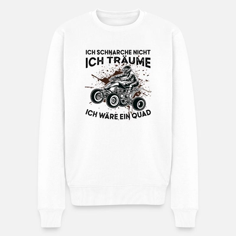 ATV Quad Geländewagen UTV Quad Bike - Männer Premium Bio Pullover - Weiß