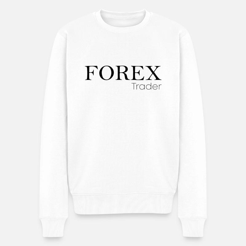 Forex trader Aktien Investor trading Devisen Markt - Männer Premium Bio Pullover - Weiß