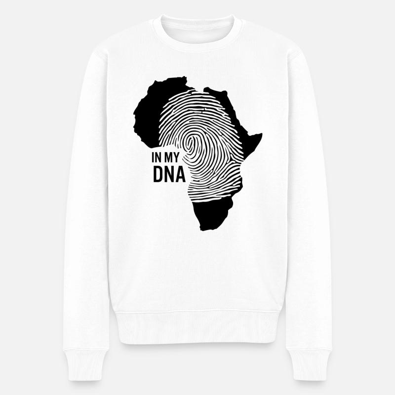 africa in my dna - Männer Premium Bio Pullover - Weiß