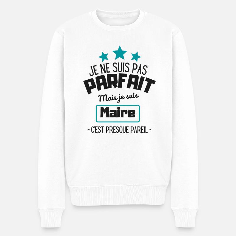 Les meilleurs deviennent maires - Pull Premium bio Homme - blanc