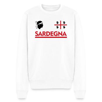 Sardinia Sardegna Head Sardinia - Men's Premium Organic Jumper - white - Front - Thijin (182cm)