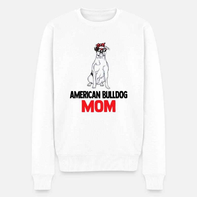American Bulldog - Männer Premium Bio Pullover - Weiß