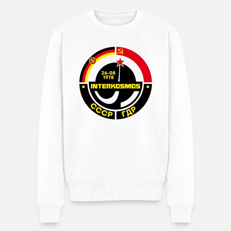 Interkosmos Geschenk DDR Ossi Ostdeutschland - Männer Premium Bio Pullover - Weiß
