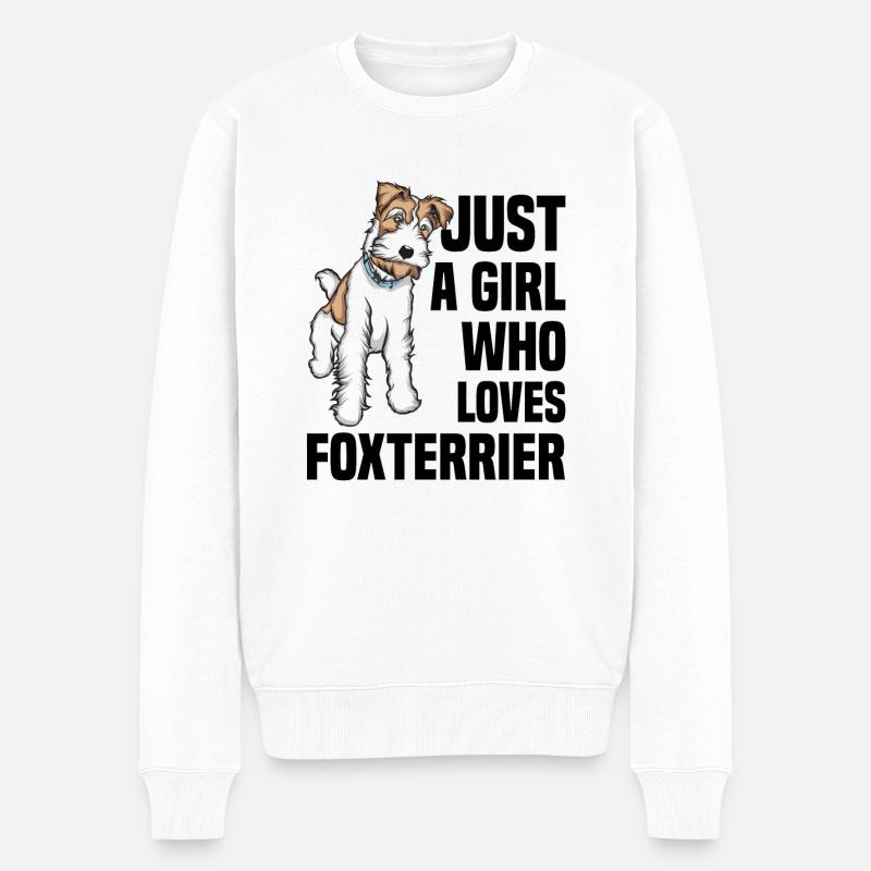 Foxterrier - Männer Premium Bio Pullover - Weiß