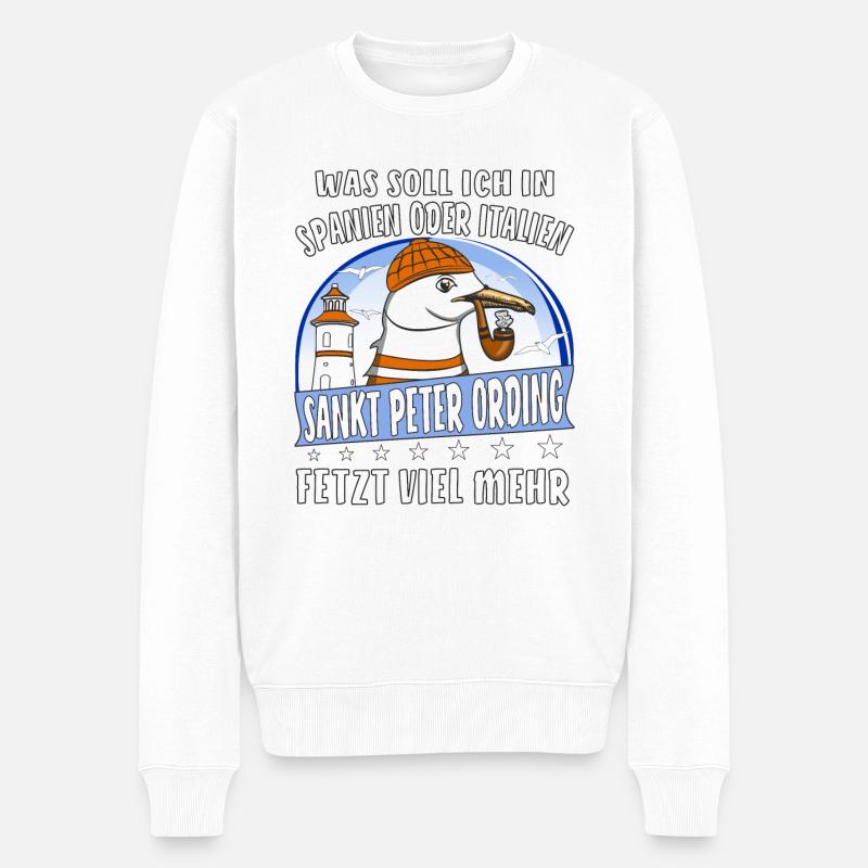 SANKT PETER ORDING - Männer Premium Bio Pullover - Weiß