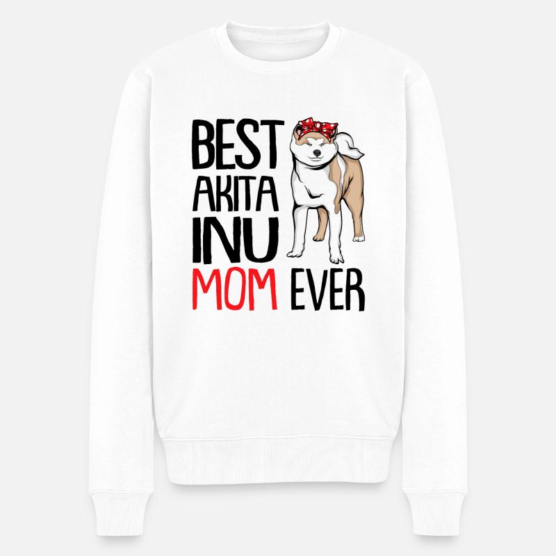 Akita Inu - Männer Premium Bio Pullover - Weiß