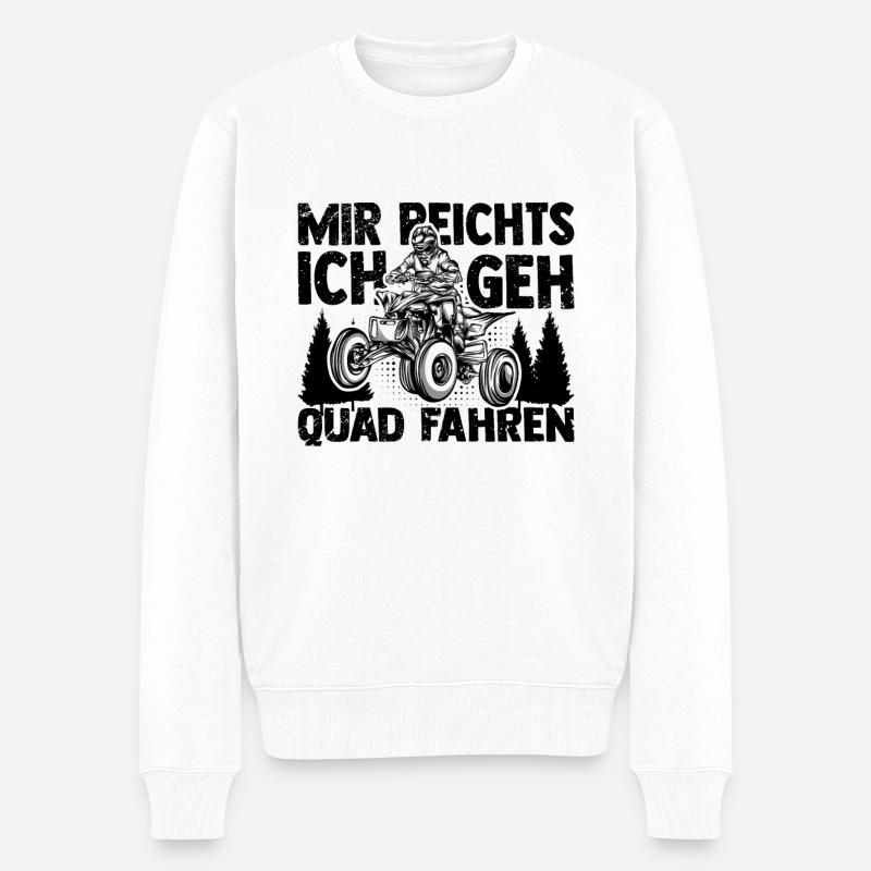 Quad - Männer Premium Bio Pullover - Weiß