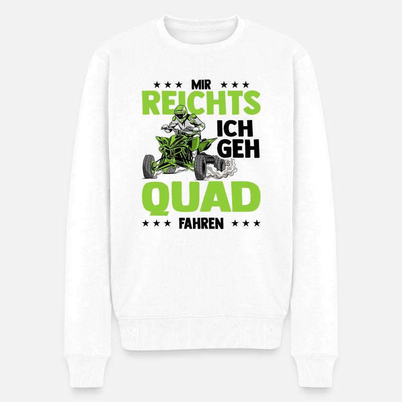 Quad - Männer Premium Bio Pullover - Weiß