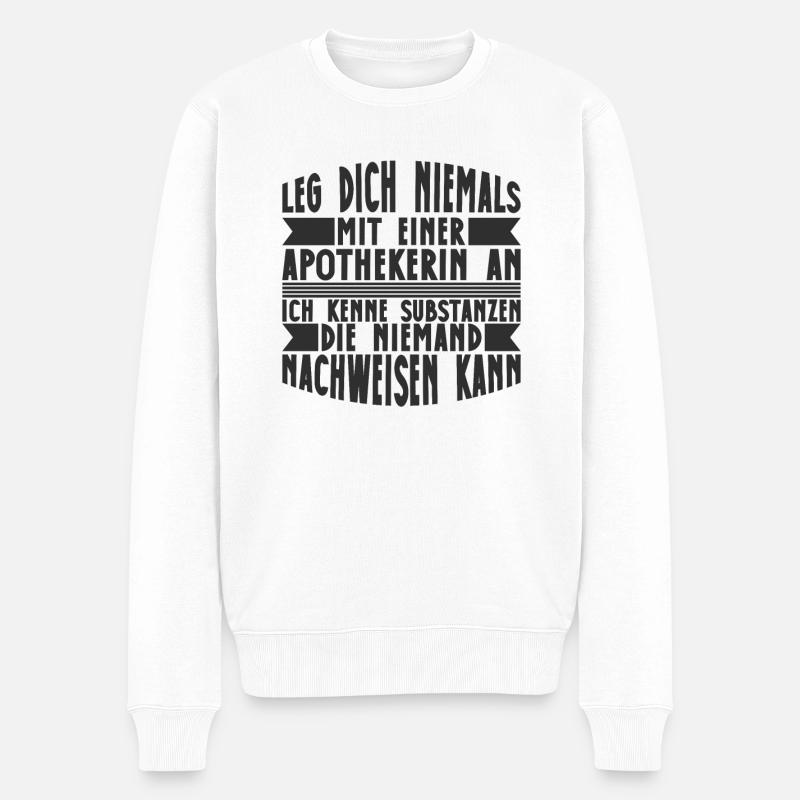 Apothekerin Apotheke Pharmazie Pharmazeutin Pharma - Männer Premium Bio Pullover - Weiß