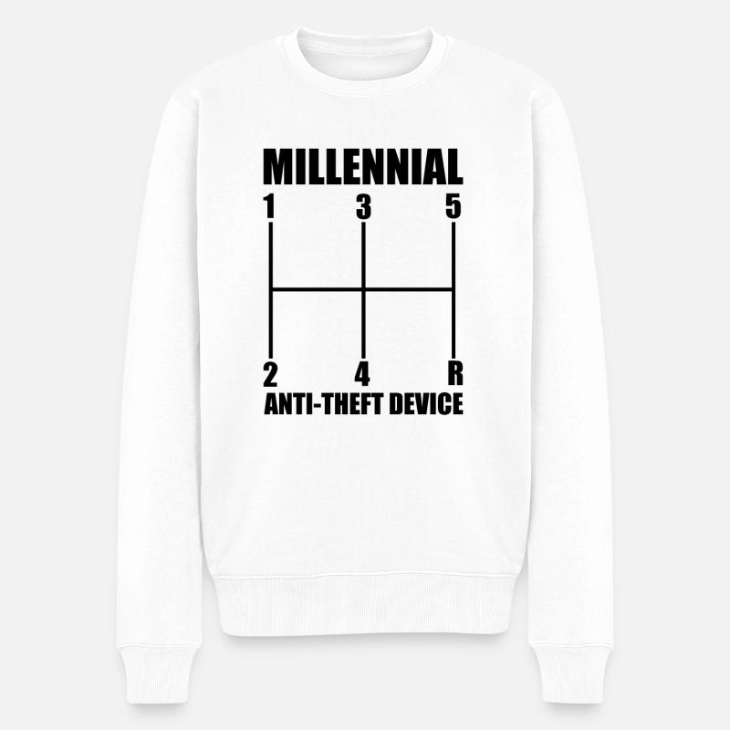 Millennial Anti Theft Device - Pull Premium bio Homme - blanc