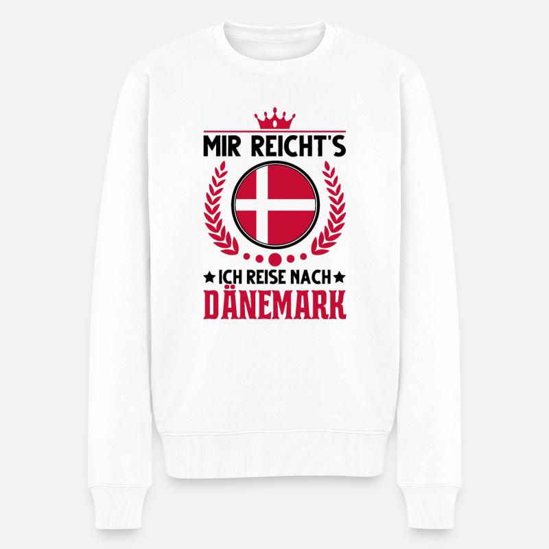Mir reicht's Ich reise nach Dänemark Fanö Reise - Männer Premium Bio Pullover - Weiß