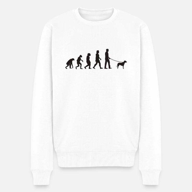 Brandlbracke Evolution Bracke Hund Jagdhund - Männer Premium Bio Pullover - Weiß