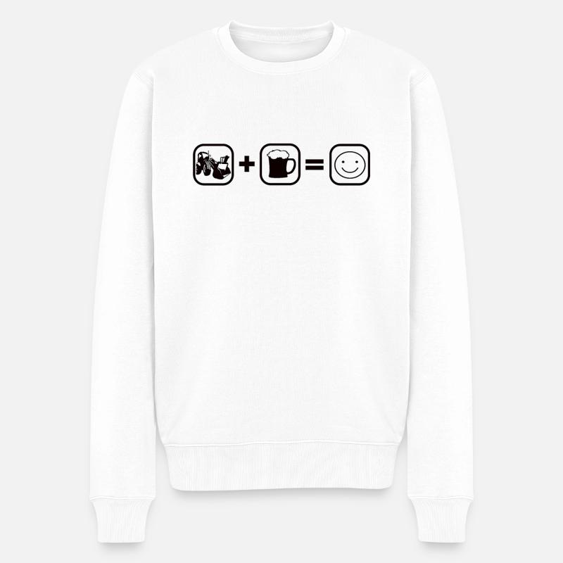 Pelles et bières - Pull Premium bio Homme - blanc