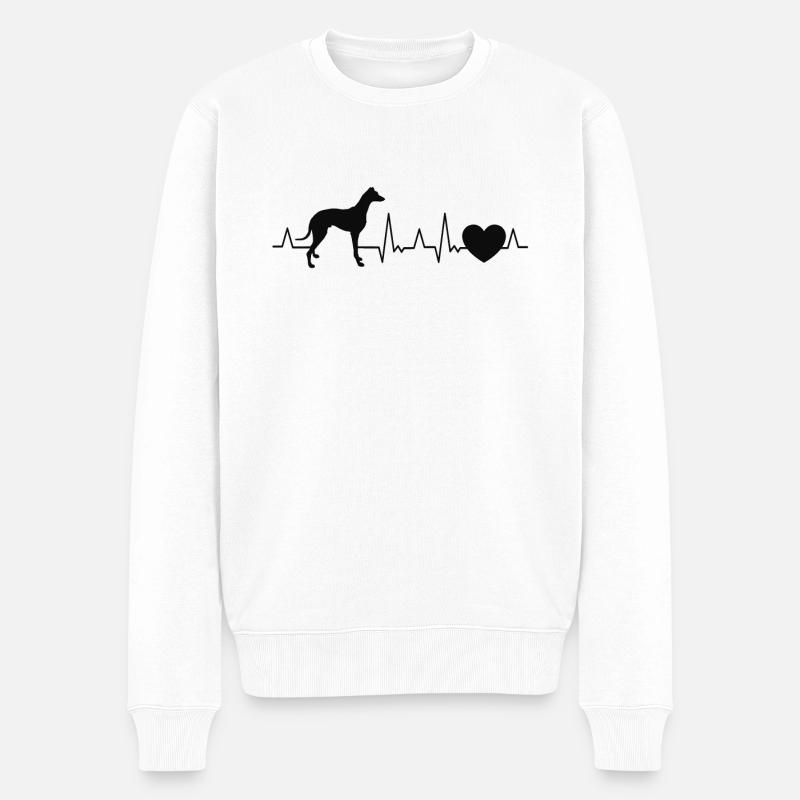 Whippet Le lévriers Sighthound - Pull Premium bio Homme - blanc