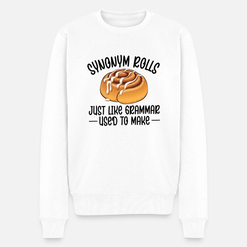 Synonyme Rolls anglais professeur grammaire - Pull Premium bio Homme - blanc