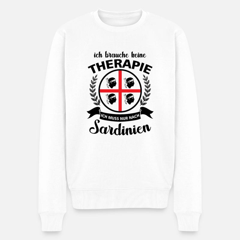 Je dois juste aller en Sardaigne - Pull Premium bio Homme - blanc