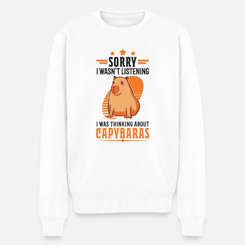 Capybara Wasserschwein Capibara - Männer Premium Bio Pullover - Weiß
