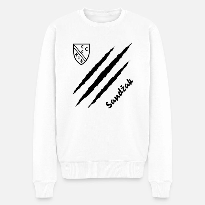 Sandzak Sandzaklija Novi Pazar Flagge Geschenk - Männer Premium Bio Pullover - Weiß