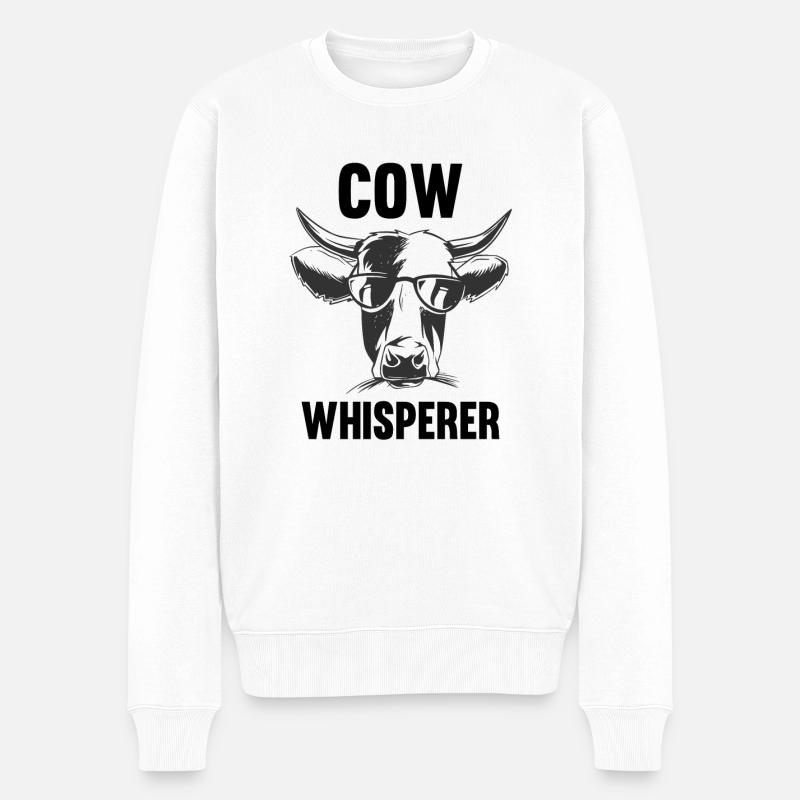 Vache - Pull Premium bio Homme - blanc