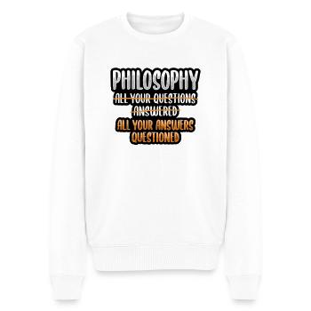 Philosophie shirt für Philosophie Student - Männer Premium Bio Pullover - Weiß - Vorne - Thijin (182cm)