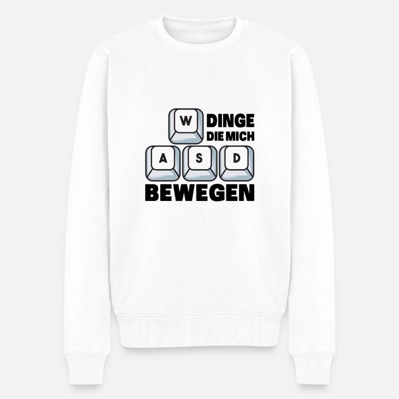 Gaming - Männer Premium Bio Pullover - Weiß