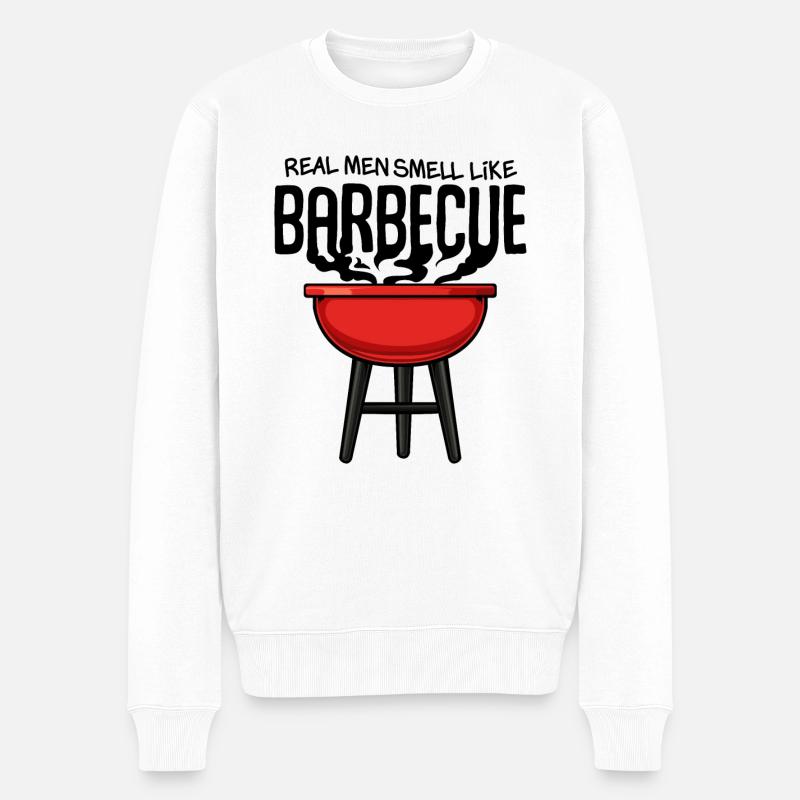 Grillades BBQ - Pull Premium bio Homme - blanc