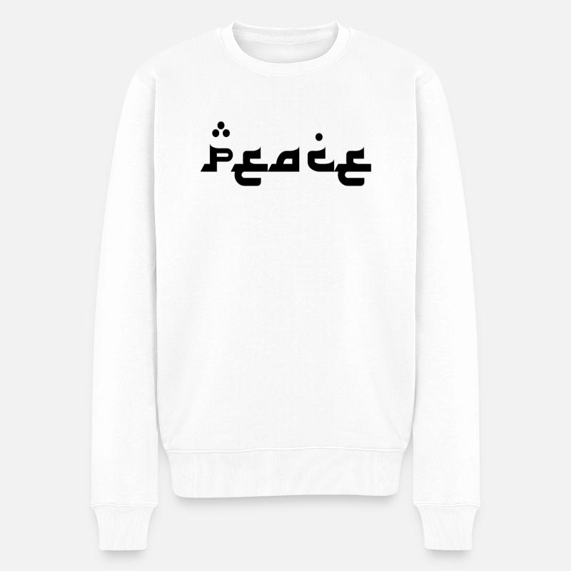 Paix - Pull Premium bio Homme - blanc