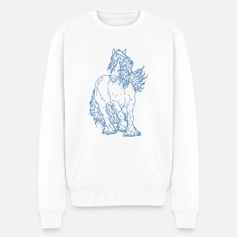 Tinker Horse Workhorses Irish Cob - Pull Premium bio Homme - blanc