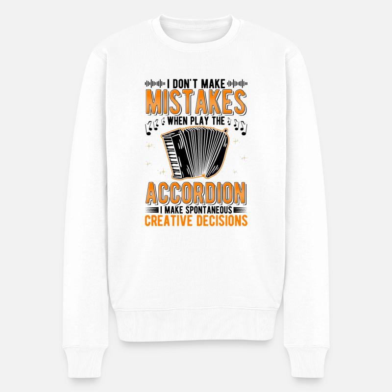 Je ne fais pas d’erreurs Accordéon Accordéon Accordéon - Pull Premium bio Homme - blanc