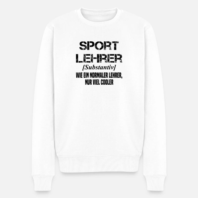 Sportunterricht Sportlehrer - Männer Premium Bio Pullover - Weiß