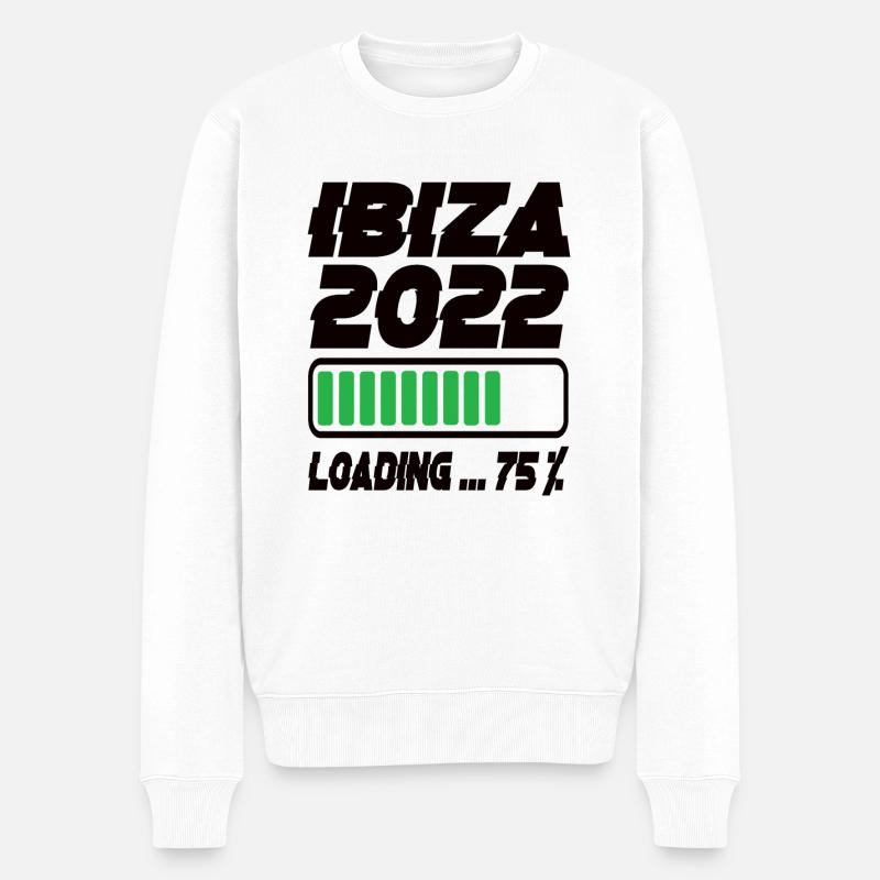 Ibiza 2022 Loading - Männer Premium Bio Pullover - Weiß