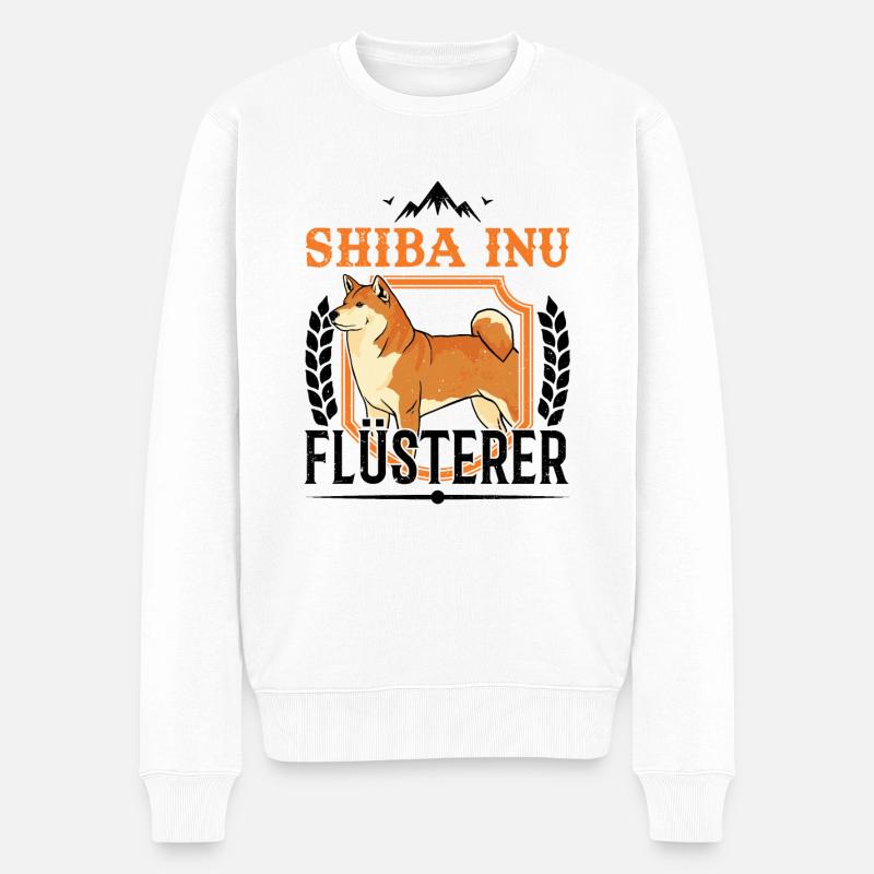 Shiba Inu Flüsterer - Männer Premium Bio Pullover - Weiß