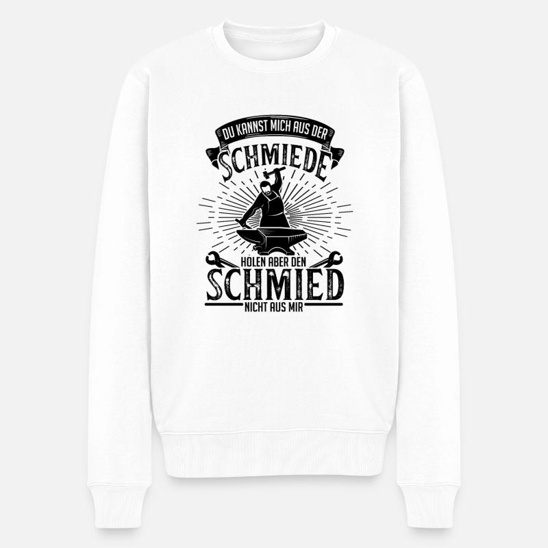 Schmied Geschenkideen - Männer Premium Bio Pullover - Weiß