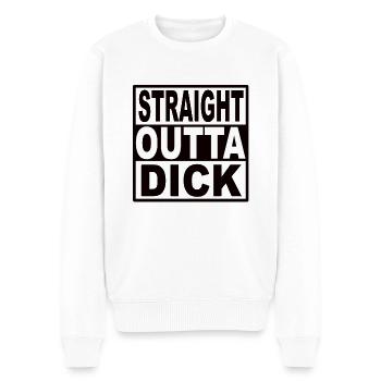 Straigt Outta Dick - Men's Premium Organic Jumper - white - Front - Thijin (182cm)
