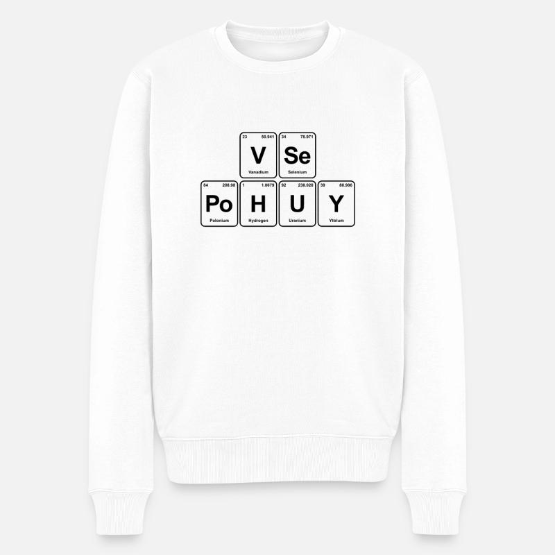 Periodic table elements vse pohuy - всё похуй - Men's Premium Organic Jumper - white