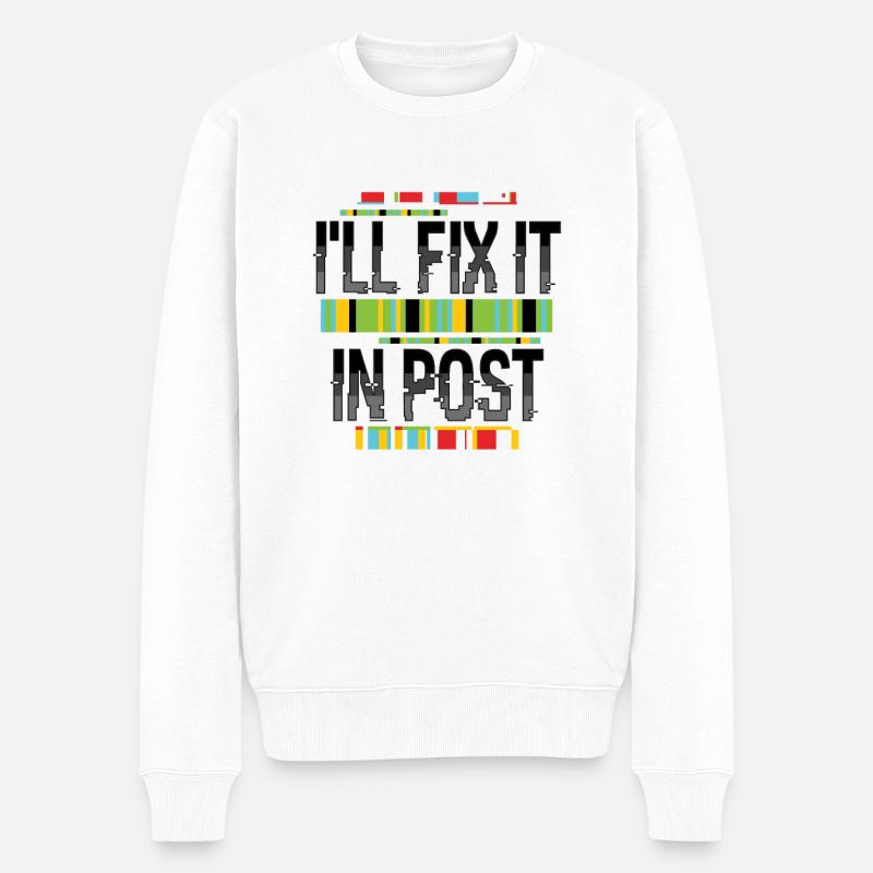 Filmemacher Postproduktion Videoeditor und Cutter - Männer Premium Bio Pullover - Weiß